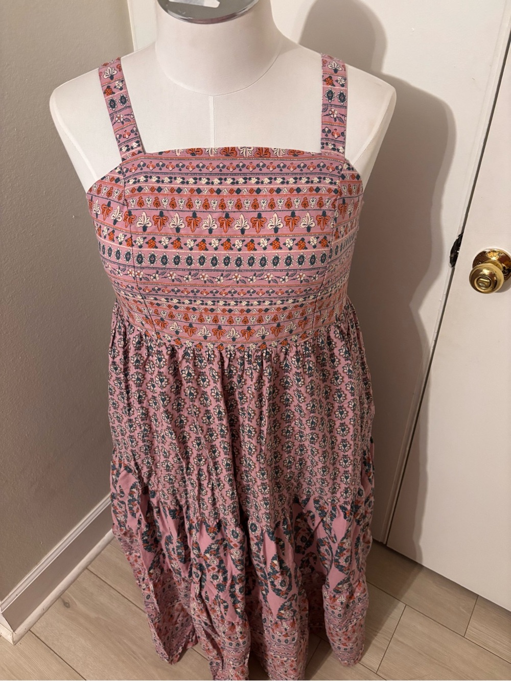 Knox Rose Pink Printed Maxi Dress with Straps